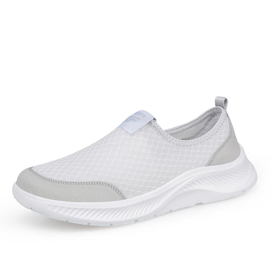 Damen Bequeme Slip-On Freizeitschuhe mit atmungsaktiver Netzstruktur EB