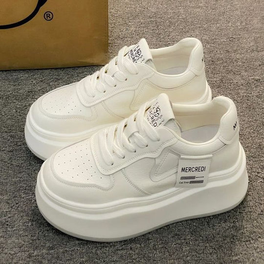 Damen Sneaker mit hohem Plateau und atmungsaktivem Obermaterial EB