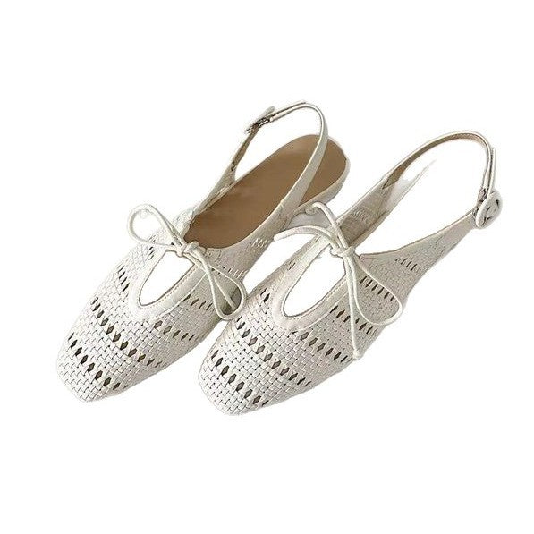 Damen elegante Sling-Sandalen mit Netzdesign und verstellbarem Riemen EB