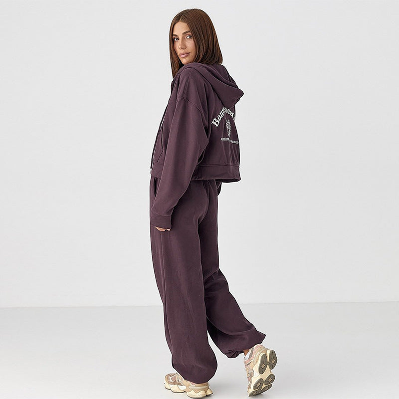 Damen lässiges Sweatshirt- und Jogginghose-Set EB