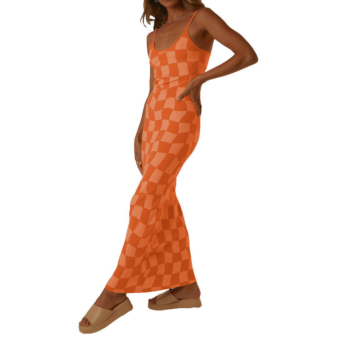 Damen Designer-Midi-Kleid mit stilvollem Grafikmuster EB