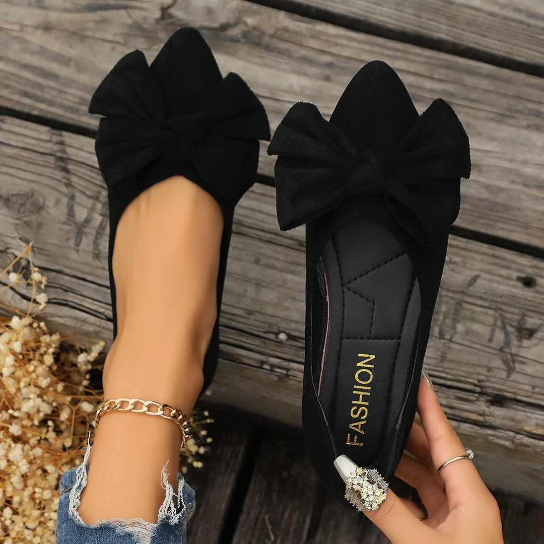 Damen Ballerinas mit modischem Schleifen-Design EB