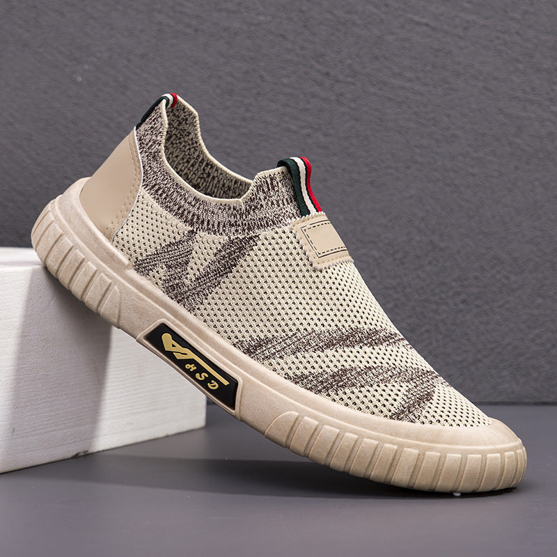 Damen Atmungsaktive Slip-On Sneakers im stilvollen Design mit elastischer Struktur EB