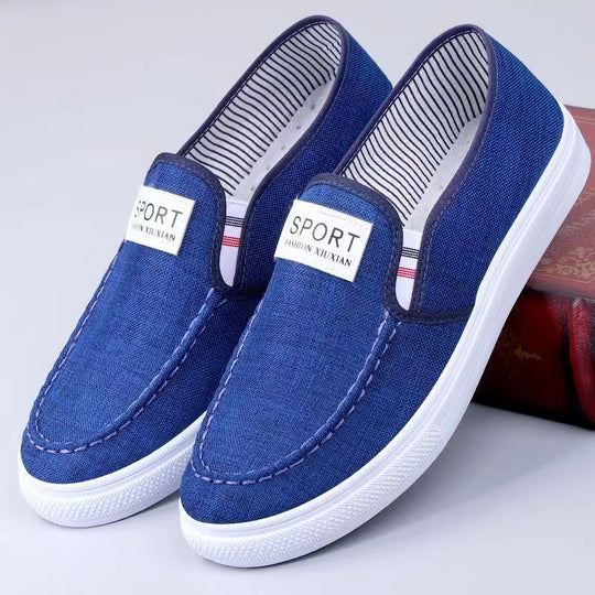 Damen lässige Slip-On Sneakers aus atmungsaktivem Material EB