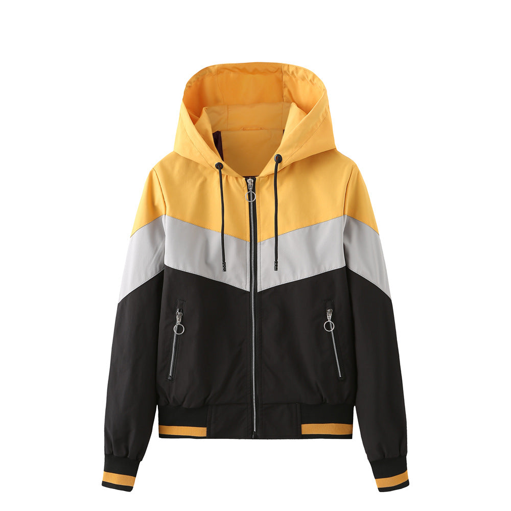 Damen vielseitige Sportjacke mit stylishem Farbblockdesign EB