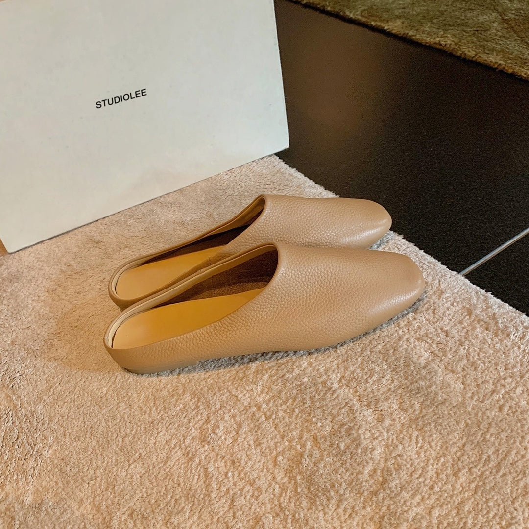 Damen elegante Mules aus hochwertigem Leder mit Komfortsohle EB