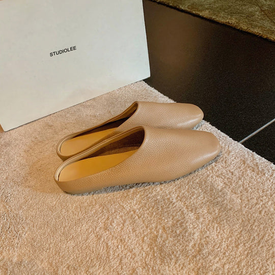 Damen elegante Mules aus hochwertigem Leder mit Komfortsohle EB