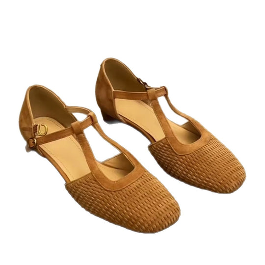 Damen Sling-Ballerinas mit raffinierten Riemen und hochwertiger Veloursoberfläche EB
