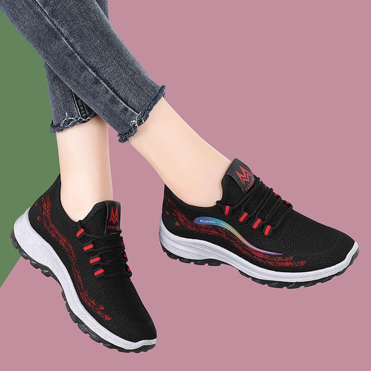 Damen Atmungsaktive Fitness-Sneaker mit rutschfester Außensohle EB