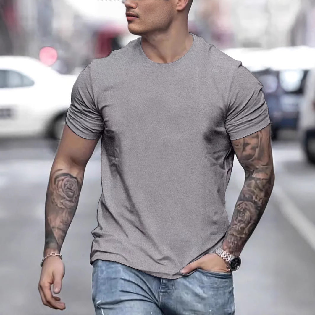 Herren lässiges T-Shirt mit strukturierter Oberfläche und bequemem Schnitt EB
