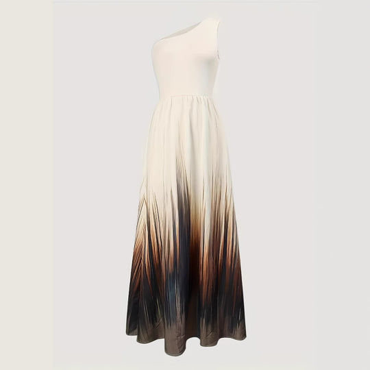 Damen Maxikleid mit asymmetrischem Schnitt und elegantem Farbverlauf EB