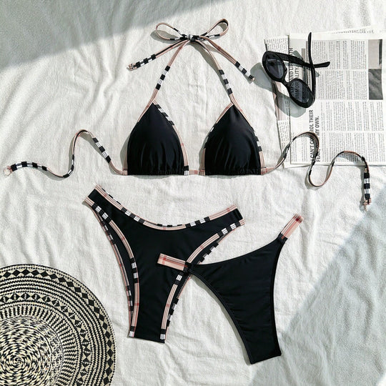 Damen Triangel-Bikini mit Struktur und modischen Akzenten EB