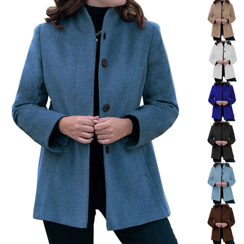 Damen Wollmantel mit schmalem Schnitt EB