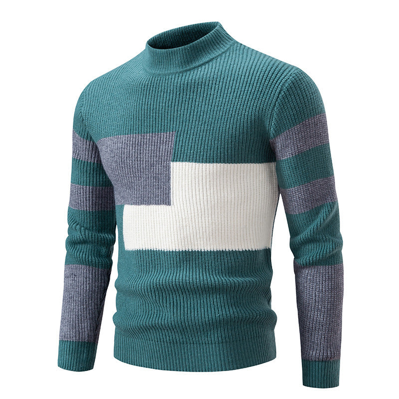 Herren modischer Pullover mit strukturiertem Blockdesign EB