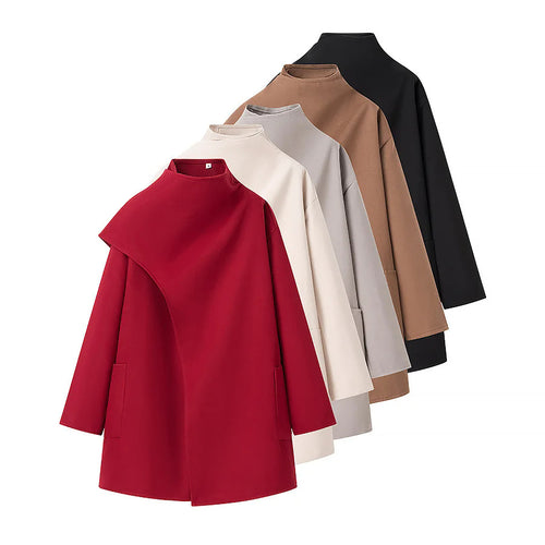 Damen Modische Übergangsjacke mit asymmetrischem Schnitt EB