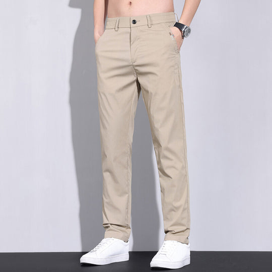 Herren modische Chino-Hose mit elastischem Bund und praktischen Seitentaschen EB