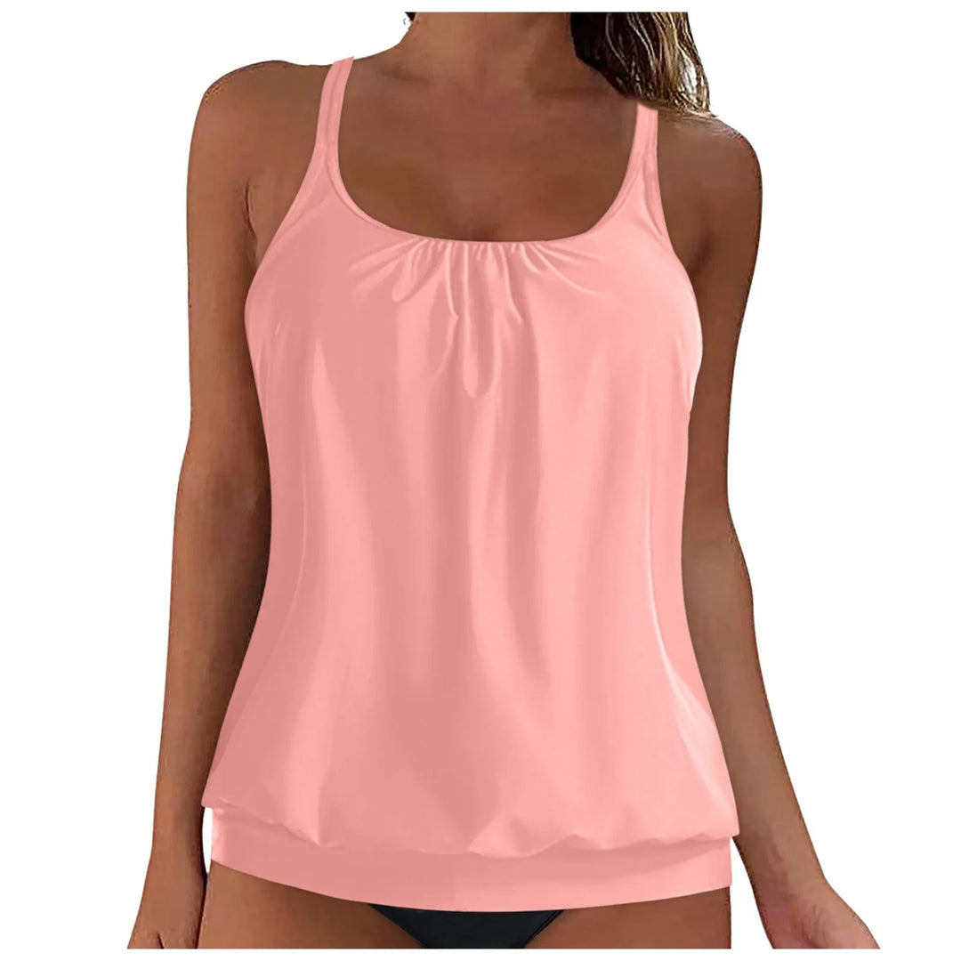 Damen lässiges Top mit gerafftem Saum EB