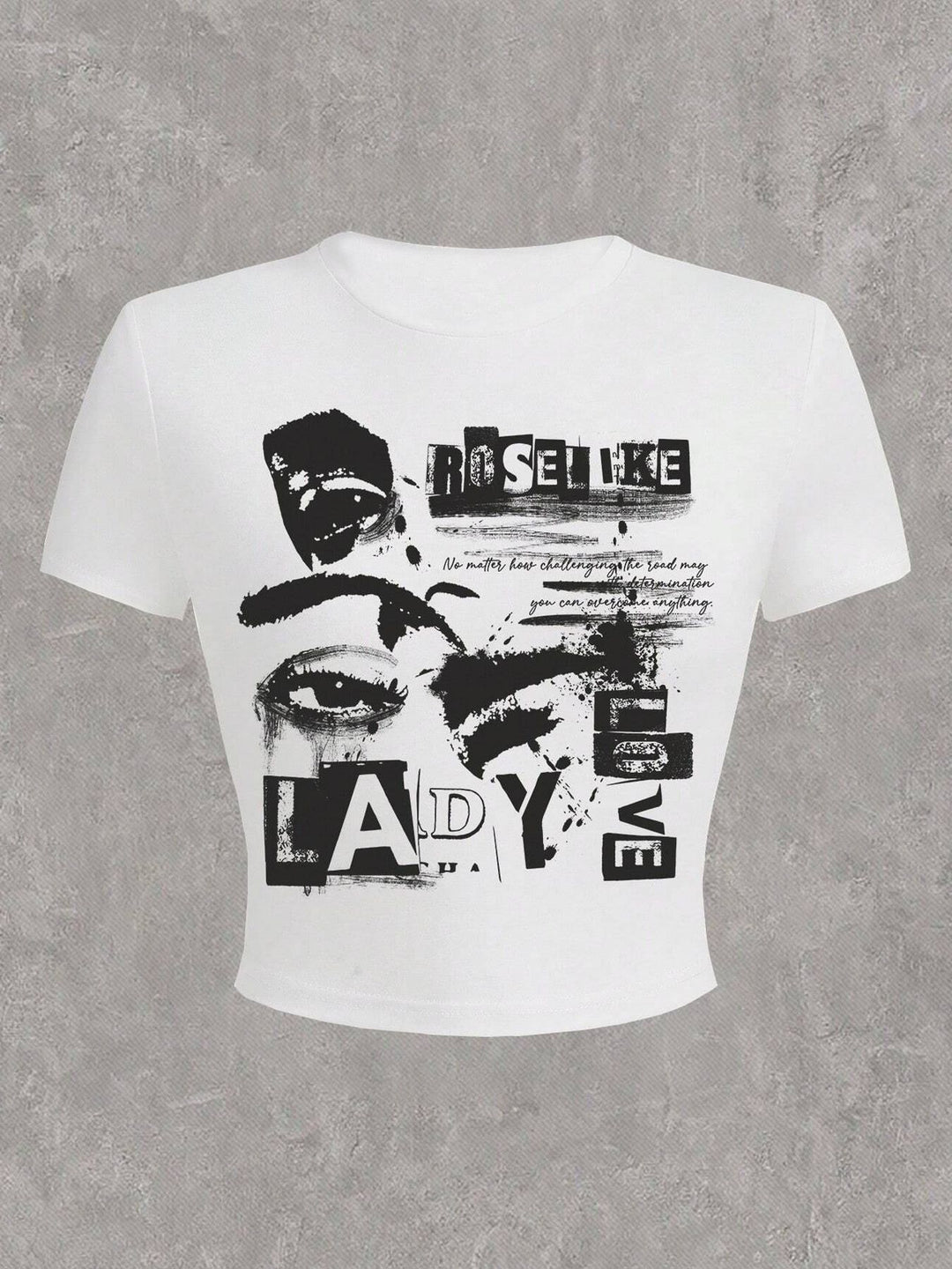 Damen Crop-Top mit auffälligem Schriftzug EB