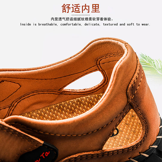 Herren Sandalen mit atmungsaktivem Leder EB
