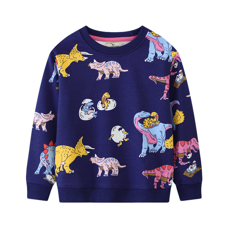 Jungen Sweatshirt mit buntem Dinosauriermuster EB