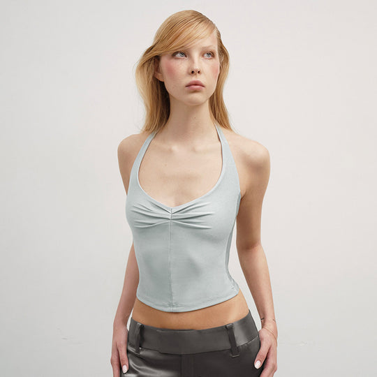 Damen Top mit Halterneck und modischem Design EB