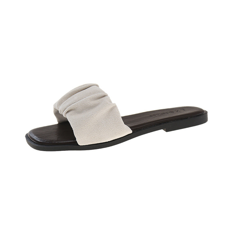 Damen Bequeme Mules mit dekorativem Riemendesign EB