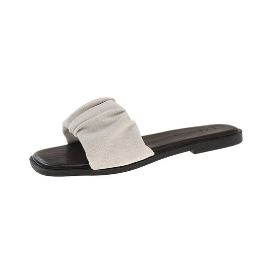 Damen Bequeme Mules mit dekorativem Riemendesign EB