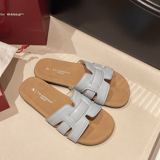 Damen Trendige Slide-Sandalen mit modischem Riemendetail EB
