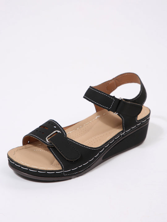 Damen Komfort-Sandaletten mit verstellbarem Riemendesign und anatomischem Fußbett EB 1778259318