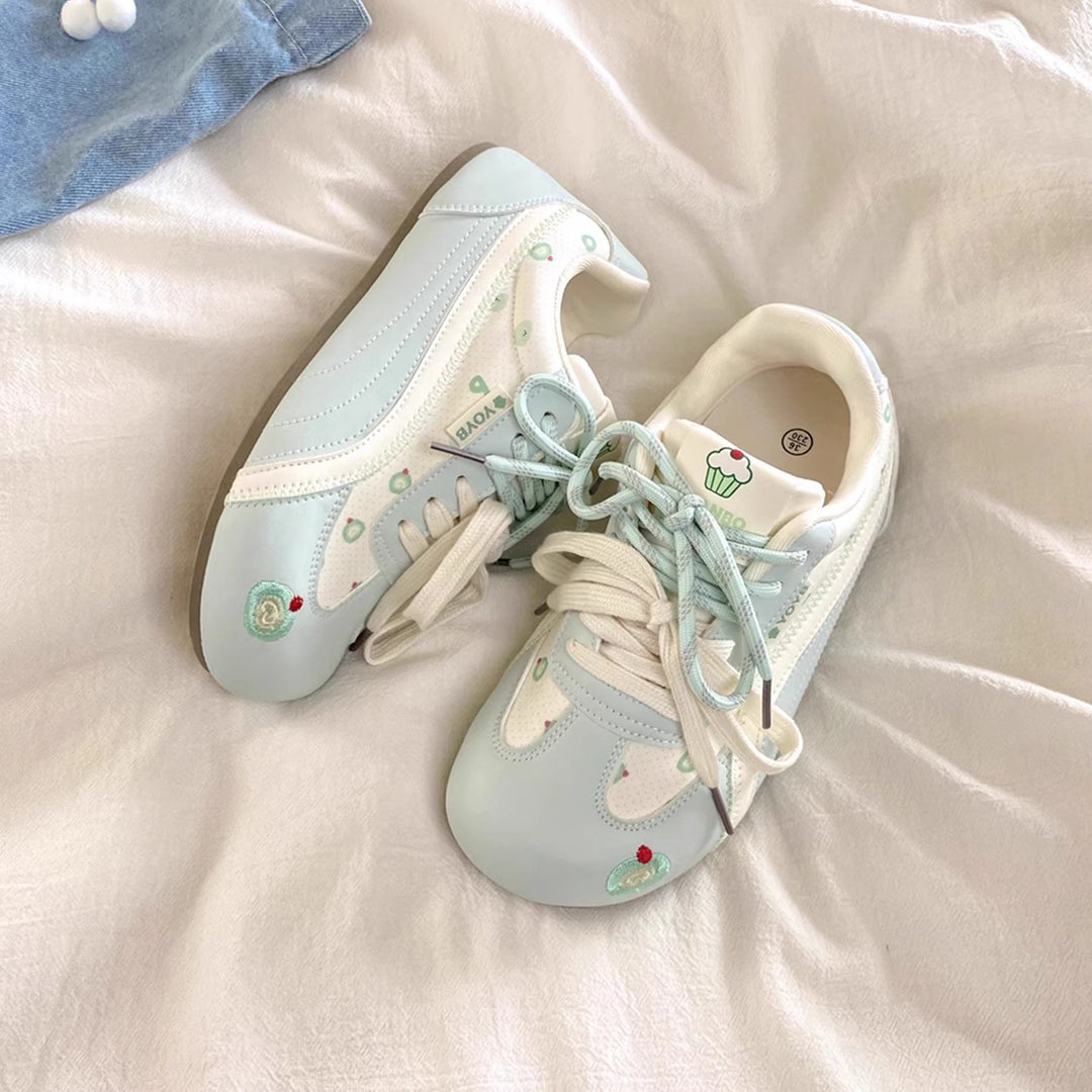Damen Schnür-Sneaker mit verspieltem Bärenmotiv und atmungsaktivem Obermaterial EB