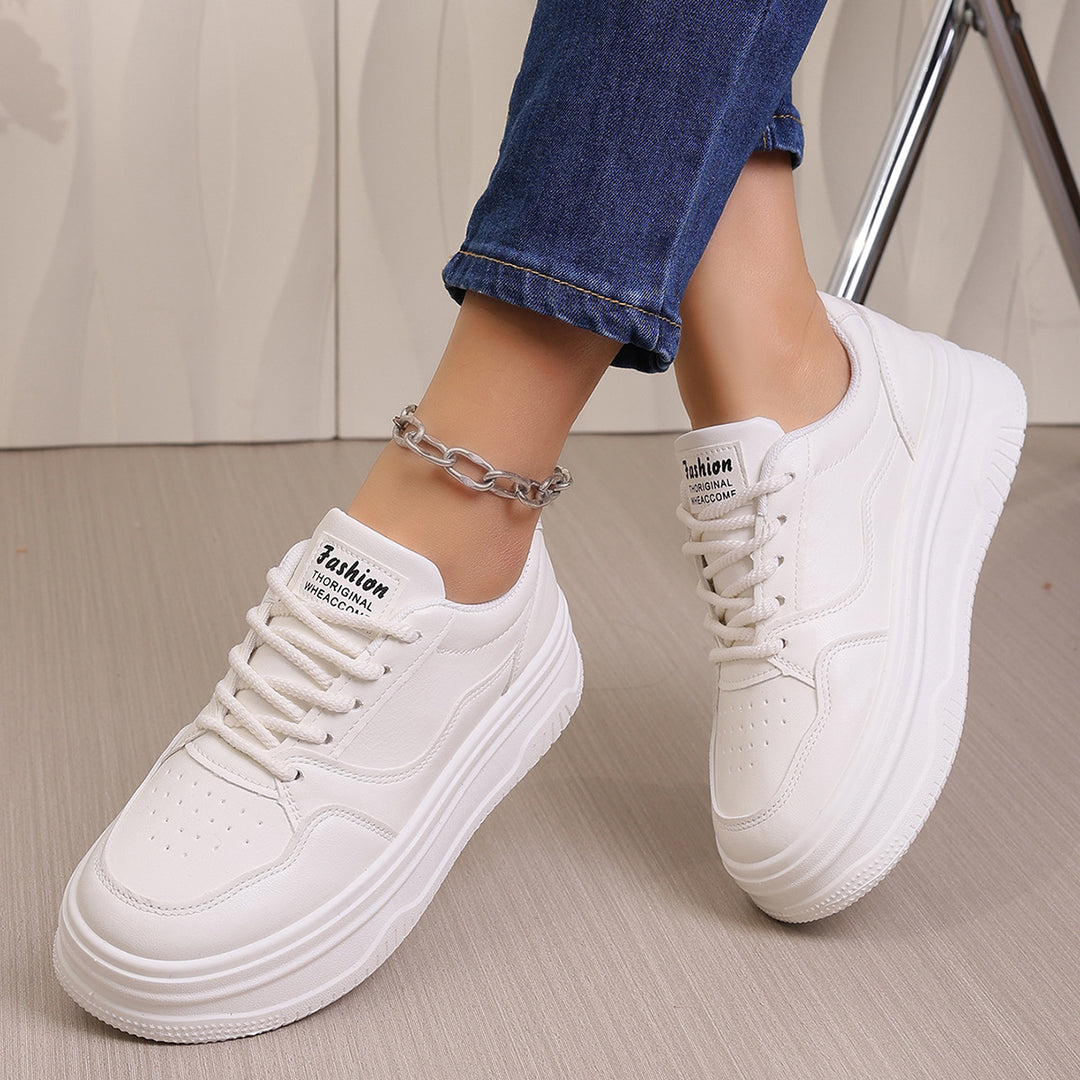 Damen Plattform-Sneaker mit sportlichem Design und trendiger Sohle EB