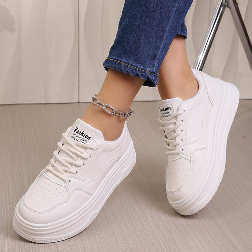 Damen Plattform-Sneaker mit sportlichem Design und trendiger Sohle EB