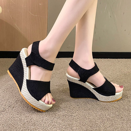 Damen Wedge Sandalen EB