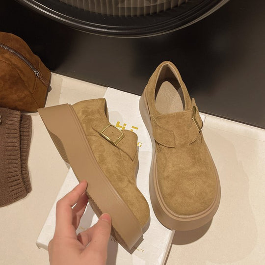 Damen Komfortable Plateau-Clogs mit eleganter Schnallenverzierung EB
