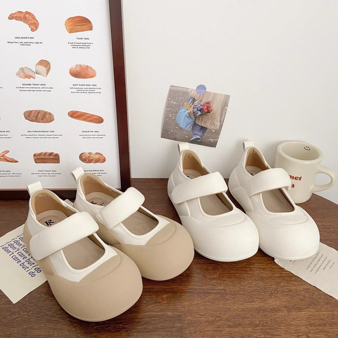Damen Komfortable Ballerinas mit Klettverschluss EB