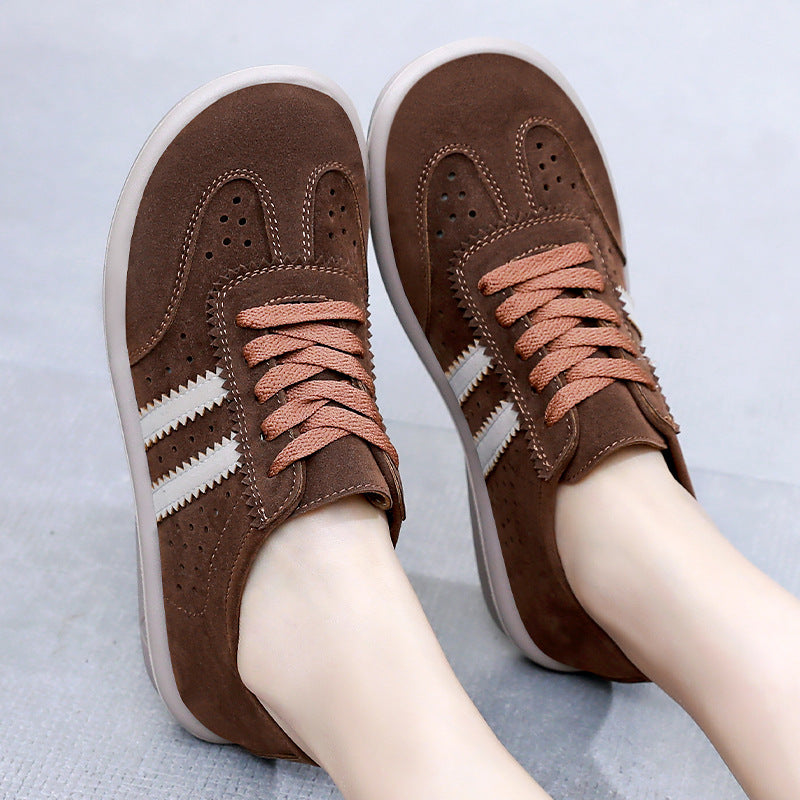 Damen Sneaker mit atmungsaktivem Veloursleder und gepolstertem Fußbett EB