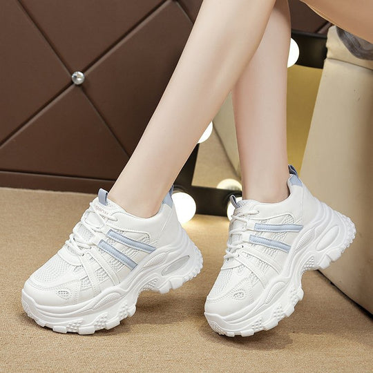 Damen Bequeme Sport Sneakers mit atmungsaktivem Mesh und gepolsterter Sohle EB