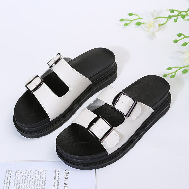 Damen Riemensandalen mit ergonomischem Fußbett und verstellbarem Schnallenverschluss EB