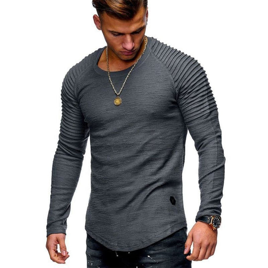 Herren Langarmshirt mit strukturiertem Design EB