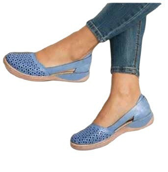 Damen bequeme und stilvolle Slipper mit perforiertem Design EB