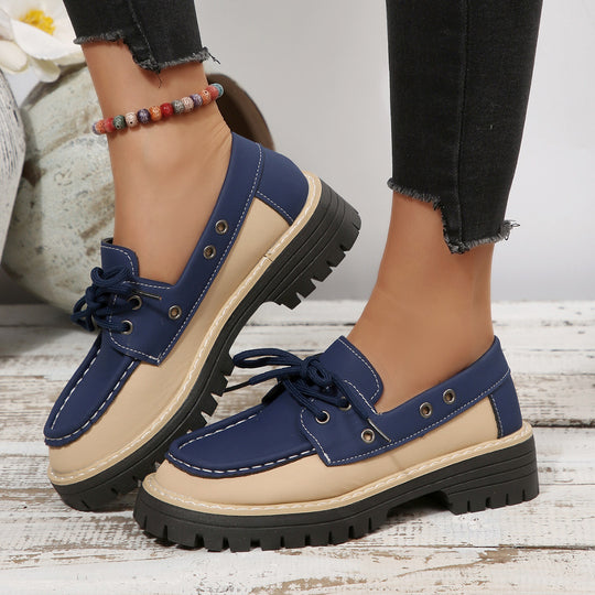 Damen modische halbschuh mit robustem Profil EB