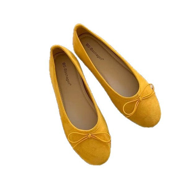 Damen elegante Ballerinas mit dekorativer Schleife EB