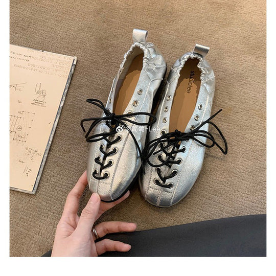 Damen Freizeit-Sneaker aus feinem Leder mit raffiniertem Geflecht EB