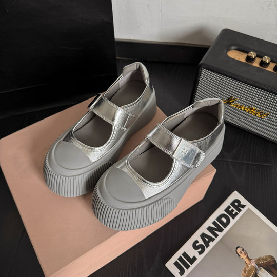 Damen Modische Ballerinas mit verstellbarem Riemen EB