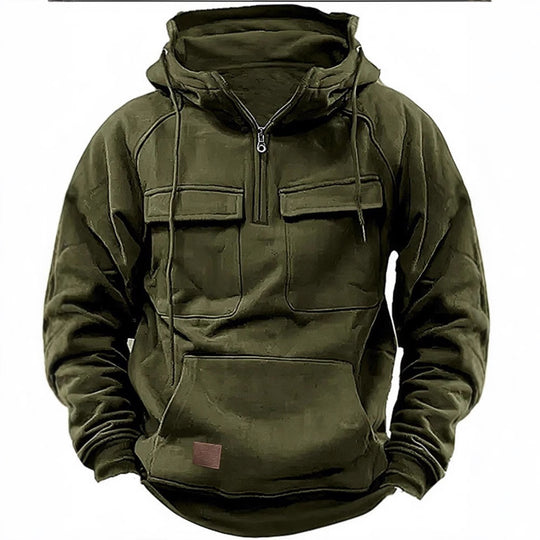 Herren funktionale Kapuzenpullover mit praktischen Taschen EB