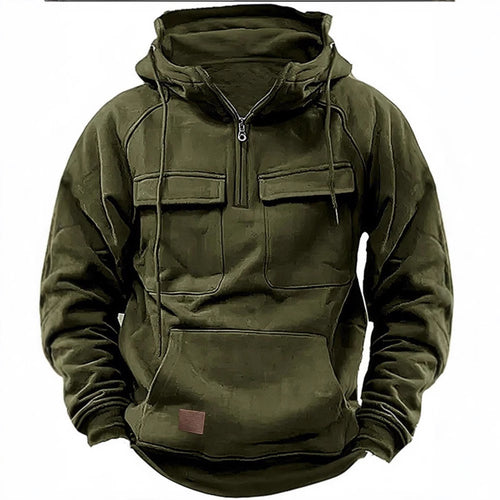 Herren funktionale Kapuzenpullover mit praktischen Taschen EB