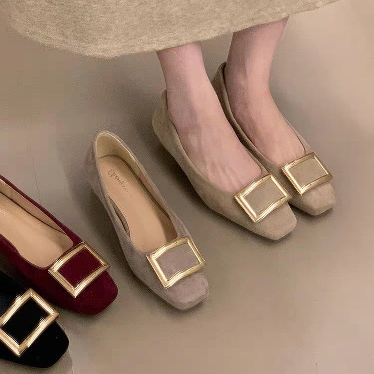 Damen Ballerinas mit elegantem Schnallen-Detail EB