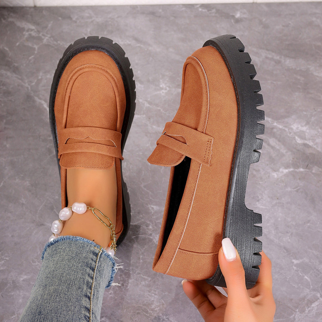 Damen Modische Loafers mit trendiger Sohle EB