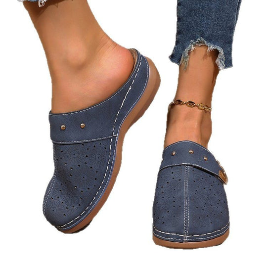 Damen Komfortable und stilvolle Clogs mit floralem Design EB