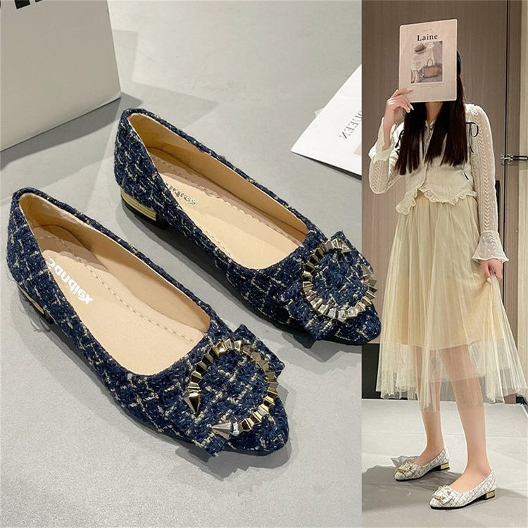 Damen elegante Slipper mit glitzerndem Schmuckdetail EB